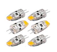 6PCS G4 LED Bulb 12V DC Dimmable COB 1.5W 360 Beam Angle To Replace 15W Halogen Lamp (Warm White)