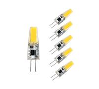 6PCS G4 LED Light Bulb 12V 3W Silicone Bulb for Chandelier Warm White 2700K | 3W 300LM 360 degree beam angle AC/DC 12V 2700K warm white for recessed puck under cabinet light