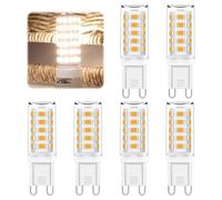 6PCS G9 Dimmable LED Bulbs Neutral Light 3W 4000K G9 Led Light Bulbs 30W Equivalent Halogen Energy Saving 260° Beam Angle Non-Flickering for Home Lighting Crystal Chandelier Energy Class E White