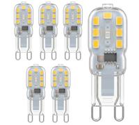 6PCS G9 LED Bulbs Warm White 3000K 2.5W Equivalent to 25W Halogen AC220-240V 220LM 360° Beam Angle Energy Saving Mini Capsule Light Bulb LED Light Bulb for Home Chandelier Wall Ceiling Lights,Dimmable