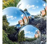 6pcs Garden Gazing Balls Stainless Steel Mirror Polished Reflective Hollow Ball Decoration Spheres For Home Outdoor Holiday Decorations