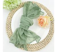6PCS Gauze Cheesecloth Napkin,Table Placemats For Setting Dining Wedding Party Banquets Christmas Banquets Arches Cake Decor(Sage)