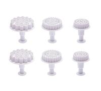 6Pcs Gear Cookie Cutters, Steampunk Cogs Plunger Mold, 3D Gear Cookie Stamp Mold, Clock Wheel Biscuits Fondant Molds for Cake Cookie Food Decoration Cookie Cutters Baking Tools