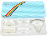 6Pcs Geometric Optics Lens Kit, Concave Convex & Triangular Prism Set, Physical Light Reflection Refraction Demonstration Experimental Equipment