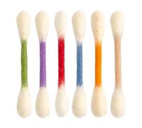 6PCS Giant Cotton Swabs Cat Toy, Catnip Chew Sticks, Wool Felt | Interactive Cat Toys for Chew/run after/Kick, Cat Toys for Indoor Cats, Supports Play, for Cat Lovers