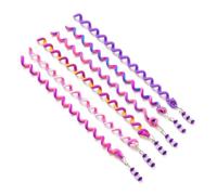 6pcs Girl Hair Styling Clip Braider Purple DIY Accessory for Curly | Polymer Clay Construction, Quick Hairstyling Aid, Fun Braiding Tool for Thin Locks, School Events and Birthday Parties