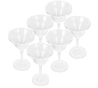 6pcs Glass Martini Goblet Footed Cocktail Cup 120ml for Home Dining | Translucent Finish, Sturdy Base for Stable Placement, Suitable for Whiskey, Dessert Cocktails, Restaurant Service