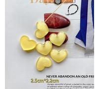 6pcs Glitter colored loving heart Fridge Magnet Photo Wall message board Magnetic Bulletin board decoration stickers Home Decor(Yellow-6pcs)