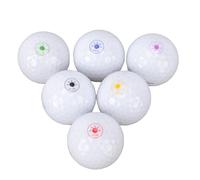 6PCS Glow in the Dark Golf Balls, High Elasticity Light up LED Golf Balls Long Lasting Trackable Flight Path Glow Golfs Ball for Men and Women