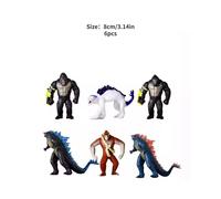 (6Pcs) Godzilla Vs Kong The New Empire Action Figure Model Decoration Exquisite