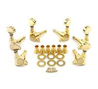 6pcs Gold 3L 3R Tuning Key Peg, Semi-Closed Guitar Part Tuners String Tuning Pegs Machine Head Tuners for Acoustic or Electric Guitar
