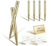 6pcs Gold Acrylic Frame Standoff Screws for Desktop Photo Displays | Carbon Steel, Sleek Polished Finish, Reliable Support for Table Numbers, Office Desks, Wedding Signage
