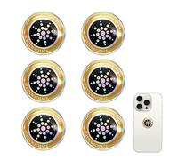 6Pcs Gold EMF Protection Stickers for Cell Phones, Tablets, Laptops, Computers, WiFi Routers - Effective Anti Radiation Blocker Pads for Daily Electronic Devices