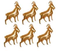 6Pcs Gold Goat Balloons, You Are The Goat Balloon,Capricorn Party/Greatest Of All Time Sports/Graduation/Birthday/Retirement Party Decoration Supplies,Farm Goat Balloons