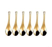6Pcs Gold Hammered Teaspoons Set Stainless Steel Cutlery for Coffee Dessert Tea Spoon Reusable Tableware 15cm