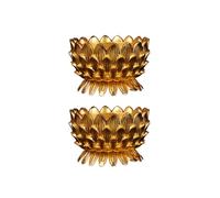 6pcs Gold Plated Small Lotus Petal Candle Holder for Votive Home Decor