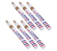 6pcs Gold Tombstone Marker Pen for Gravestones and Rocks Quick Dry | Plastic Paint Marker, Windproof and Waterproof Finish, Restores Faded Inscriptions, for Headstone Maintenance and Crafting