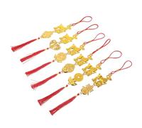 6pcs Golden Chinese Knot Goat Hanging Ornament for Spring Festival