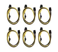 6Pcs GPU Power Cables PCIE 6Pin to 8Pin Male to Male, Power Supply Accessories for TT for OCZ, 18 AWG Wires with 300W Capacity, Sturdy Durable ABS All Copper Core for