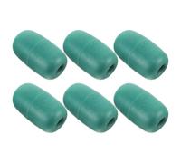 6pcs Green Oval Pvc Fishing Dock Rope Floats Marker Buoys
