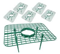 6pcs Green Strawberry Growing Racks Climbing Supports Plant Holders for Balcony and Garden Use, Square Planting Tray Stands Anti-Rot Hydroponic Design