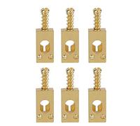 6Pcs Guitar Bridge Saddle, Brass String Saddles Replacement for Electric Guitar Accessories, Playing Accessories (Gold)