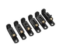 6Pcs Guitar Bridge Saddle, Height Adjustable Electric Guitar Saddle Set, Zinc Alloy Replacement Part with Roller Bridge, for 3 4 5 6 7 String Guitars, Cigar Box, Banjo (Black)
