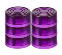 6pcs Guitar Effect Footswitch Caps Purple Plastic Pedal Toppers | Anti-slip Protection, Easy to Install and Store, for Beginners, Single-piece Accessory