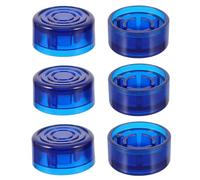 6pcs Guitar Effect Footswitch Toppers for Electric Guitar Pedals Blue | Plastic, Easy to Install, Protection Caps for Beginners, Single Piece Accessory