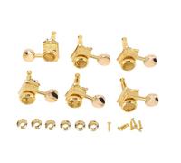 6PCS Guitar Locking Tuners, Vintage Locking Tuning Key Pegs, Heavy Duty Internal Gear with 6 Rings and 7 Screws, to Install Lock Tuner for ST TL SG Guitars