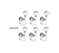 6Pcs Guitar Machine Heads Bushings Set With Screws Right Left Inline-Locking Tuners 1:15 Ratio Guitar Tuning Keys Pegs