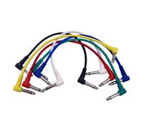 6Pcs Guitar Pedal Cable Effect Cord Replacement Electric Patches Right Angle Pedal Board Cables Electric Patches