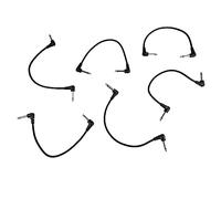 6Pcs Guitar Pedal Cable Kit Professional Grade Noise Signal Transmission Oxygen Copper Core Non Slip Plug Durable PVC Material for Electric Guitar Players Music Lovers 12.2 Inch