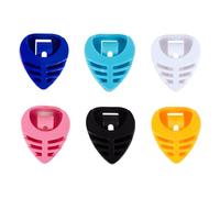 6Pcs Guitar Pick Case Stick On Pick Holder Picks Placement For Acoustic Ukulele Guitar Bass