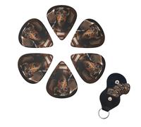 6PCS Guitar Picks Plectrums with Bog Dachshund Book Bass Picks Thin Medium Heavy Guitar Plectrums for Acoustic Electric Guitars Bass Ukulele Guitar Lovers Gift