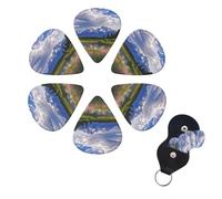 6pcs Guitar Picks with Bag grand teton national park Thin Medium Heavy Bass Picks for Acoustic Guitars Bass Ukulele Gift for Guitar Lovers