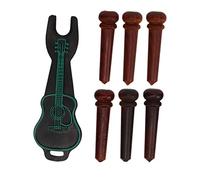 6Pcs Guitar Pin Maple Delicate Professional Acoustic Guitar Bridge Pin Replacement with Remover, Guitar Bridge Pins Set, Premium Maple Wood Guitar Accessories for Most Acoustic