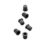 6pcs Guitar String Ferrules Black Metal for Guitar Body Ge30b | Mounting Buckles for Repairing or Building, Holds Strings Securely, Includes Guitar Picks