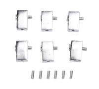 6Pcs Guitar String Locking Nut Split Type, Electric Guitar String Lock for Headless Guitars, Zinc Alloy Bridge Lock with Pins, Replacement Parts for 6 - String (Silver)