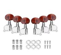6Pcs Guitar String Tuning Pegs Tuner Semi-Closed/All-Closed Golden Guitar String Button Tuner Machine Heads Guitar Accessories(C)