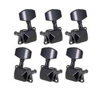 6Pcs Guitar String Tuning Pegs Tuner Semi-closed Tuner Machine Heads For Acoustic Guitar Tuner Machine Head Knob 3Left 3Right(Schwarz)