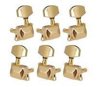 6Pcs Guitar String Tuning Pegs Tuner Semi-closed Tuner Machine Heads for Acoustic Guitar Tuner Machine Head Knob 3Left 3Right(Kit-4666)