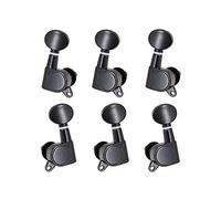 6Pcs Guitar String Tuning Pegs Tuning Machines Sealed Machine Heads Keys with Oval Button for Electric or Acoustic Guitar Parts, Chrome Silver 6 Right (3 Right & 3 Left)