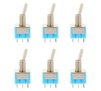 6pcs Guitar Toggle Electric Selector Rocker Metal | Three Way Control, Easy Installation, Performance Use, Practice, 125v 6a Model, for Guitarists