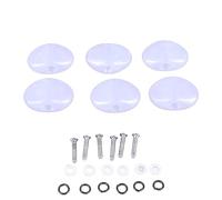 6PCS Guitar Tuning Button Plastic Machine Head Oval and Concave Buttons Guitar Tuning Peg Tuners with Screws Washers for Acoustic Electric Guitars (White)