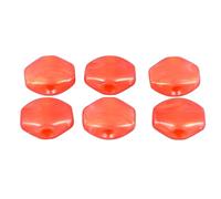 6pcs Guitar Tuning Peg Cap, Good Material, Broad Utility, Easy Installation, Pretty Design, Comes with 6 Tuner Pegs for Folk Guitar, Electric Guitar and More, Made of Premium (Coffee) (Red)