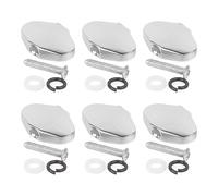 6PCS Guitar Tuning Pegs Machine Heads Tuners Knobs with Screws and Washers Adjustable Precise Tuning Keys for Electric Guitar Metal Durable (Silver)