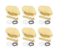 6PCS Guitar Tuning Pegs Machine Heads Tuners Knobs with Screws and Washers Adjustable Precise Tuning Keys for Electric Guitar Metal Durable (Golden color)