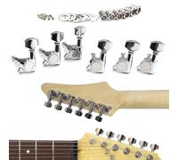 6Pcs Guitar Tunings Key Tuners Replacement Sealed Guitar Tunings Pegs Key 6 Left Machine Head Knobs Easy To Install