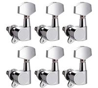 6Pcs Guitar Tunings Key Tuners Replacement Zincs Alloy Guitar Tunings Pegs Key Machine Head Knobs Metal Guitar String Tunings Pegs Key